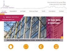 Tablet Screenshot of foyer-galliera.com
